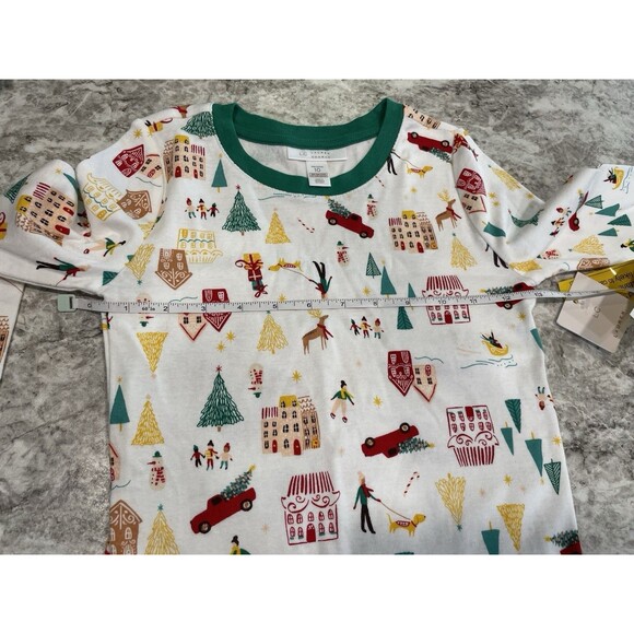 NWT, Boy’s Christmas LC Lauren Conrad Holiday Village 2-Piece Pajama Set Size 10 - Picture 5 of 7